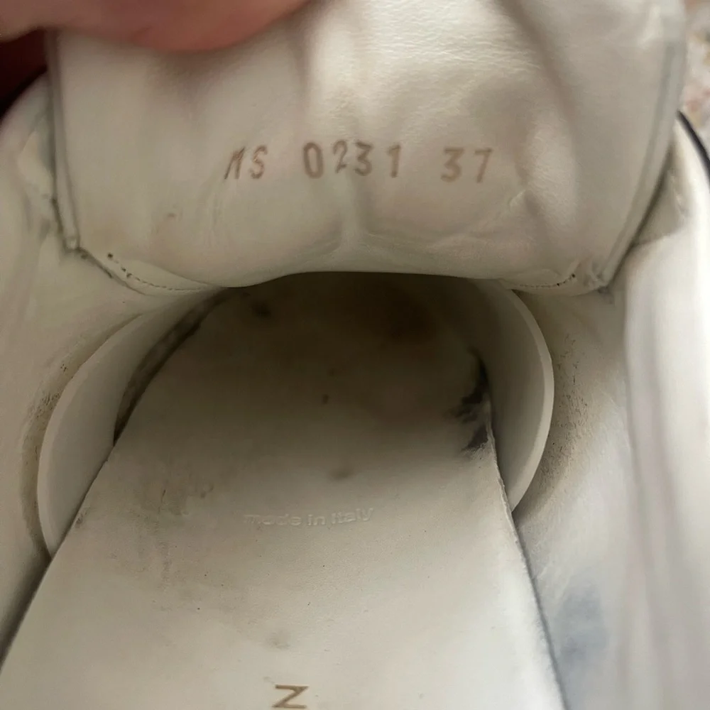 Louis Vuitton Time Out Sneakers White Cocoa Logo Heel  In Box Womens Sz 37/US7 - Picture 11 of 13